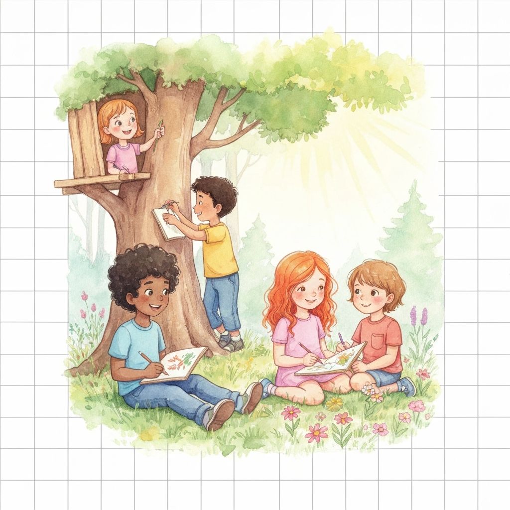 Anak-anak bermain dan belajar dengan bahagia